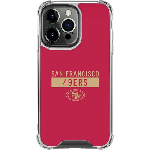 NFL San Francisco 49ers Red Performance Series iPhone 15 Pro Clear Case